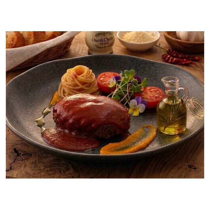 トマトソースハンバーグ